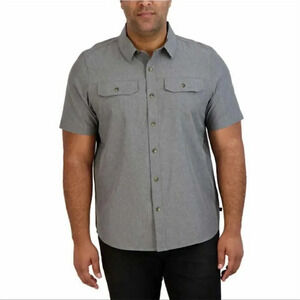 Gerry men's short-sleeved woven shirt light gray